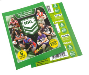 Single Packs: Select NRL Footy 2026 Sticker Pack