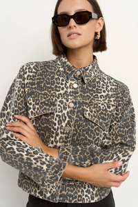 Echo Animal Print Patch Pocket Denim Jacket – Among The Brave