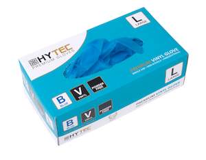 Disposable Clothing: Blue Vinyl Powder Free Disposable Gloves (PACKET)