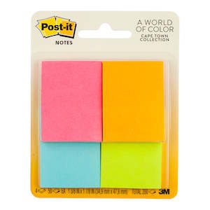 Post Its And Paper: Post-it Notes 653-4AF 36x48mm Cape Town, Pack of 4