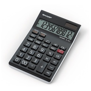 Calculators: Sharp EL-124TWH Twin Power Desktop Tax Calculator