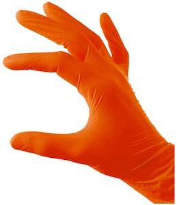 Nitrile Orange Diamond Gloves 9.0g Medium (1000 gloves)