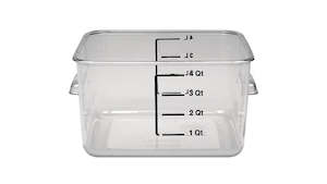 Rubbermaid Square Storage Container, 3.8L, Clear