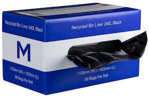 Cleaning: Recycled Bin Liners 240L (50 Bags)