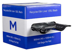 Recycled Bin Liners 120L (100 Bags)