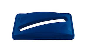 Rubbermaid Slim Jim Recycling Station Paper Lid Blue