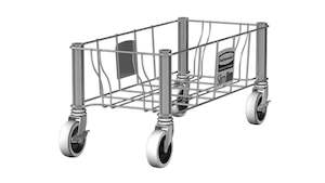 Rubbermaid Slim Jim Stainless Steel Dolly - Single