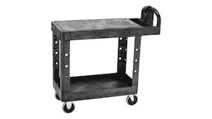 Rubbermaid Heavy Duty Ergo Handle Utility Cart, Flat Shelf
Small - Black