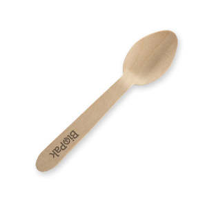 Food Service: Biopak 100% FSC Certified Wooden Teaspoon Pack 100