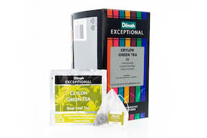 Dilmah Exceptional Fragrant Jasmine Green Foil Enveloped Pyramid Tea Bags Box Of 50