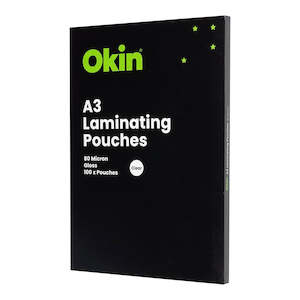 Okin Laminating Pouches A3 Gloss 80mic, Pack of 100
