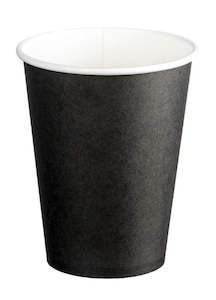 Kitchen: Single Wall PE Paper Cups - Black, 12oz, 350ml (1000) *90mm Diameter