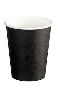 Single Wall PE Paper Cups - Black, 8oz, 280ml (1000) *80mm Diameter