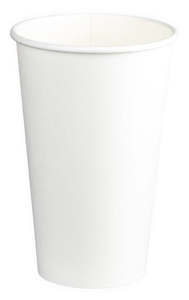 Single Wall PE Paper Cups - White, 16oz, 510ml (1000) 90mm Diameter