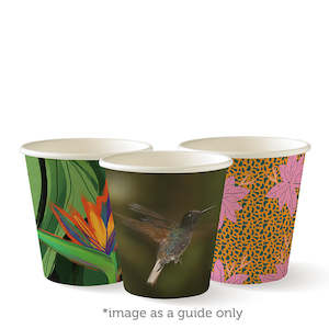 Kitchen: Biopak Single Wall Paper Cup Art Series 6oz 230ml 80mm Carton 1000