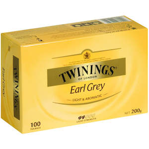Tea: Twinings Earl Grey Tagged Tea Bags Packet 100