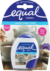 Sugar Sweeteners: Equal Sweetener Tablets Pack 100