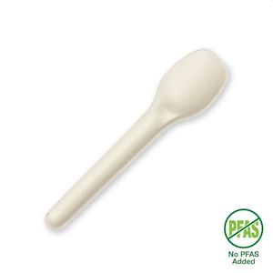 Biopak Compostable Bagasse Sugarcane Teaspoon 110mm White Carton 3000