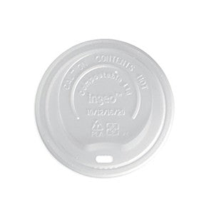 Sweets: Biopak CPLA Paper Cup Lid Opaque 90mm Carton 1000