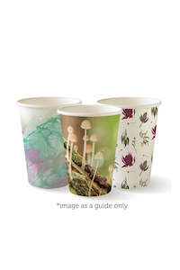 Sweets: BioPak Paper Cup Single Wall 280ml / 8oz Art Series Carton 1000