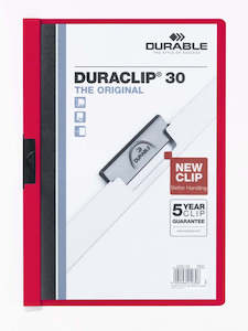 Hot Sellers Auto: Durable Duraclip Report Cover Slide Clip A4 Red