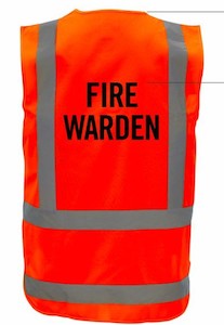 Clothing: Orange Fire Warden High Vis Vest Large