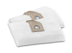 Vacuum Cleaners Accessories: Karcher Fleece Bag 69043350 for T71 and BV5 White Pack 10