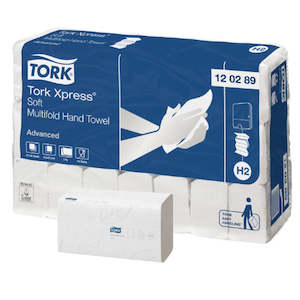 Tork H2 Advanced Xpress Soft Multifold Hand Towel 2 Ply White 180 Sheets Pack 12&hellip;