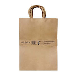 ecopack EP-TH03 310(w)+110(g) x 420(h)mm Twisted Handle Paper Bags Large Packet Of 25