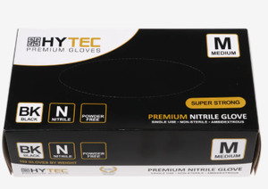 Gloves 1: Nitrile Black Gloves 7.0g Medium (1000 gloves)