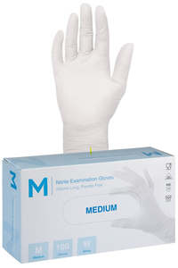 Nitrile White Gloves 5.0g Medium (1000 gloves)