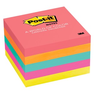 Stationary: Post-it Self Adhesive Notes 654-5AN Poptimistic/Cape Town 76 x 76mm Poptimistic/Cape Town Pack 5