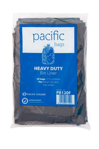 Rubbish Bins And Bags: Pacific 44Gal / 120L Bin Liner (PACKET)
