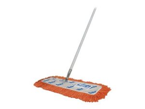 Cleaning Equipment: Oates Dust Modacrylic Mop Complete 61cm White and Orange