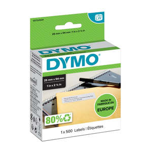 Packaging: Dymo LabelWriter Address Labels Return 25mmx54mm Roll 500