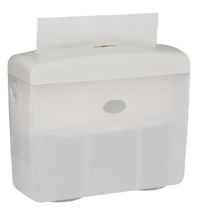 Soaps And Toiletries: white-table-top-hand-towel-dispenser