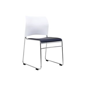 Cafe & Stacker Chairs: Buro Chrome Maxim (White Back)
