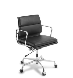Meeting Room Chairs: Eames Replica Mid Back Soft Pad (Black)