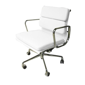 Meeting Room Chairs: Eames Replica Mid Back Soft Pad (White)
