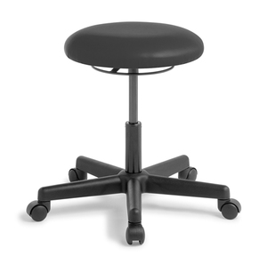 Barstools: Eden Button Height Adjustable Stool Black Vinyl