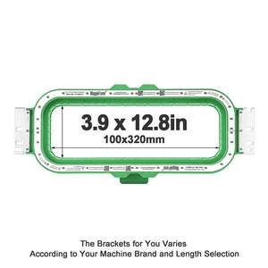 3.9" x 12.8" Magnetic Frame for Ricoma Embroidery Machines - 400mm Arm