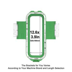 Embroidery Machines: 12.6" x 3.9" Magnetic Frame for Ricoma Embroidery Machines - 400mm Arm