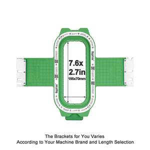 7.6" x 2.7" Magnetic Frame for Ricoma Embroidery Machines - 400mm Arm