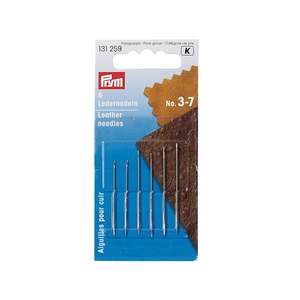 Hand Sewing Needles: Prym Leather Needles: #3-7 Assorted