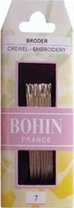 Hand Sewing Needles: Bohin Hand Embroidery Crewel Needle