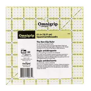 Prym Omnigrd Ruler 6.5 × 6.5 in – Non-Slip Patchwork & Sewing Ruler