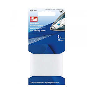 Embroidery Machines 1: Prym Hemming Web with Backing Paper - 38mm White