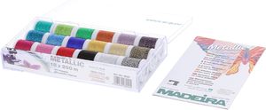 Christmas Ideas: Madeira Metallic Glamour Embroidery Thread - 18 Colour Gift Set