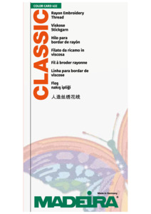 Embroidery Thread: Madeira Classic (Rayon Thread) Physical Colour Card