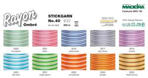 Madeira Rayon 40 Embroidery Thread 200m. Ombre Collection